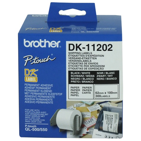 CODK11202.jpg Brother DK-11202 White Shipping/Name Badge Labe 62mmX100mm,300 labels per