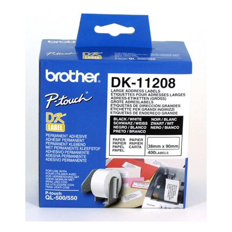 CODK11208.jpg Brother DK-11208 White StandardLarge Address Label 38mmX90mm,400 per roll