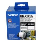 Brother DK-22205 White Continuous Paper Roll 62mmX30.48m