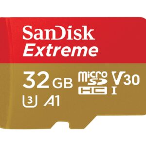 Sandisk SDSQXAF-032G-GN6AA Extreme 32GB microSD SDHC V30 U3 C10