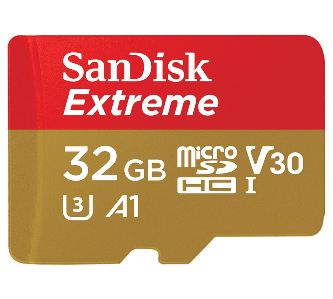 FMS-MSDEXTREME-032G.jpg Sandisk SDSQXAF-032G-GN6AA Extreme 32GB microSD SDHC V30 U3 C10