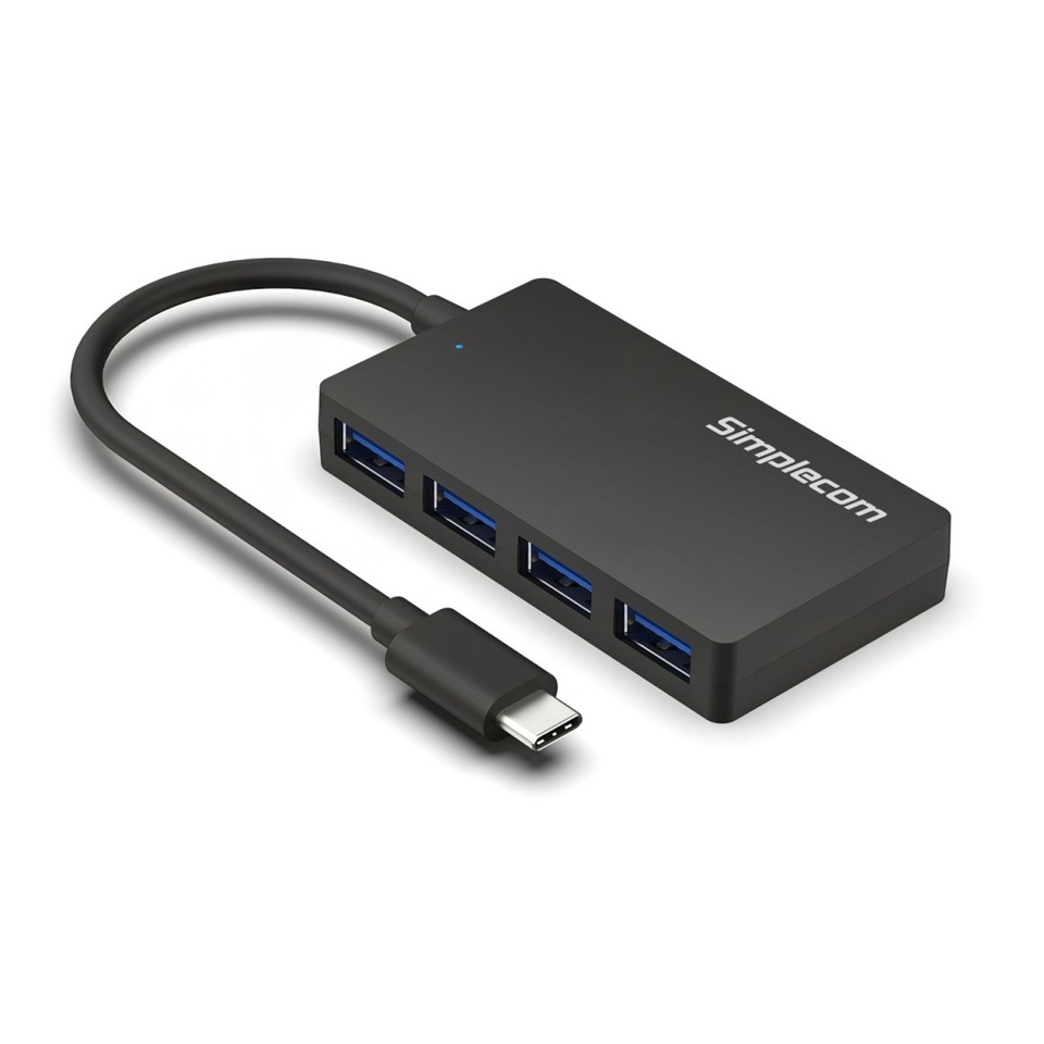 HXSI-CH350.jpg Simplecom CH350 SuperSpeed USB-C to 4xtUSB-A Hub USB 3.2