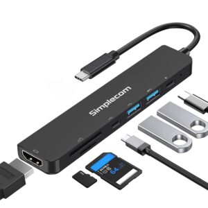 Simplecom CH547 USB-C 7-in-1 Multiport Adapter USB Hub HDMI