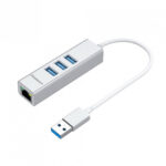 Simplecom CHN420-SILVER CHN420 Silver Aluminium 3 Port SuperSpeed USB