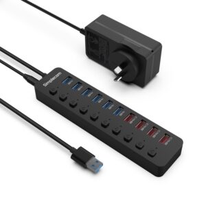 Simplecom CHU810 48W 10-Port USB 3.0 Hub and Charger