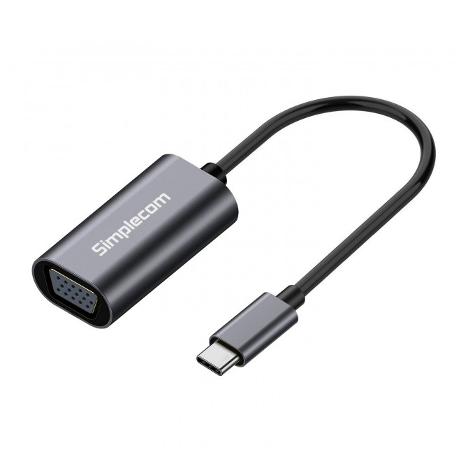 HXSI-DA104.jpg Simplecom DA104 USB-C to VGA Adapter Full HD 1080p