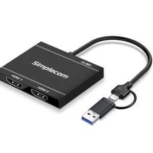 Simplecom DA327 USB 3.0 or USB-C to Dual HDMI