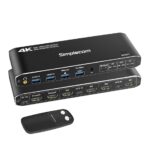 Simplecom KM430 Dual HDMI Monitor KVM Switch for 2