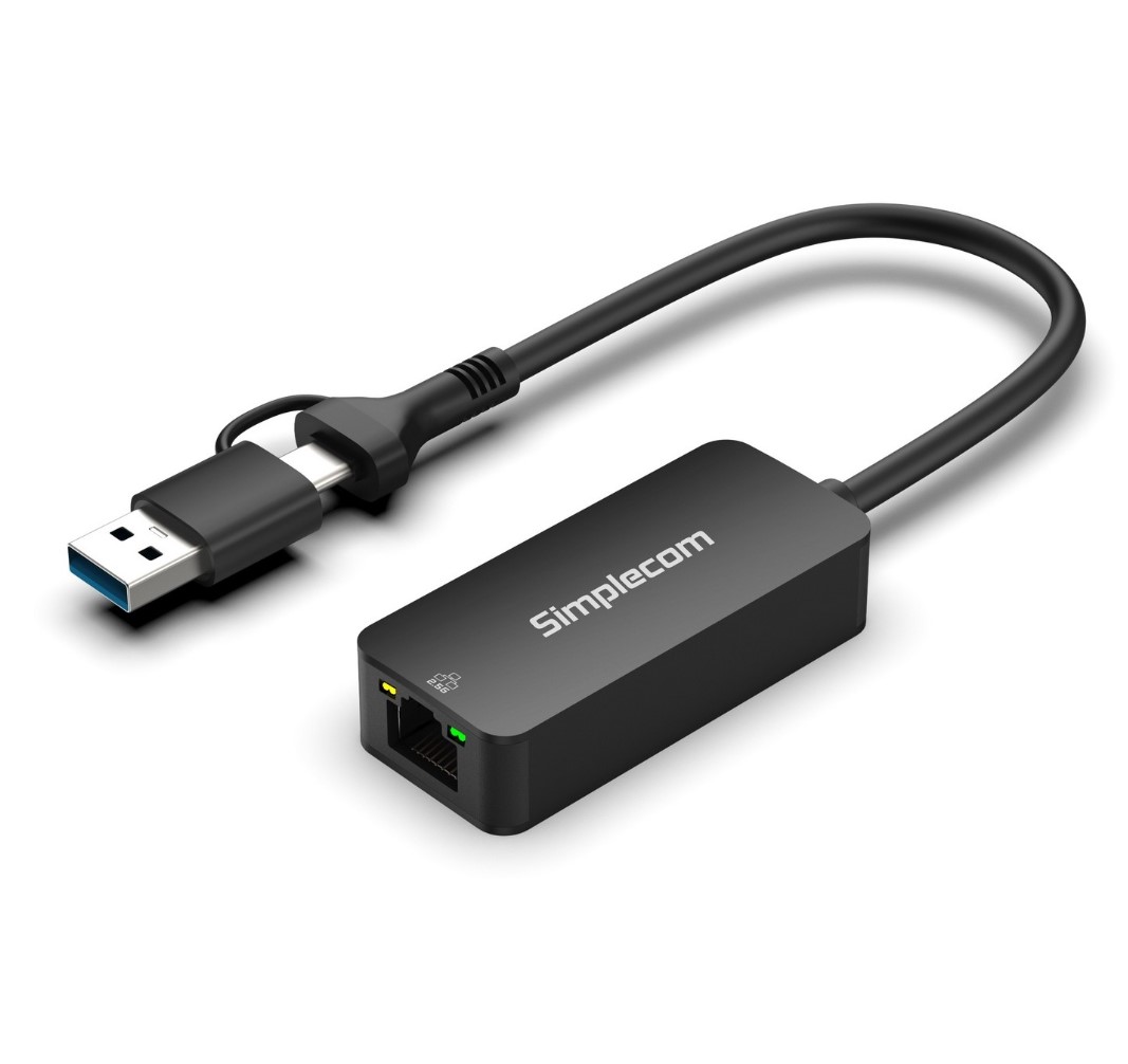 HXSI-NU405C.jpg Simplecom NU405C SuperSpeed USB-C and USB-A to 2.5G Ethernet