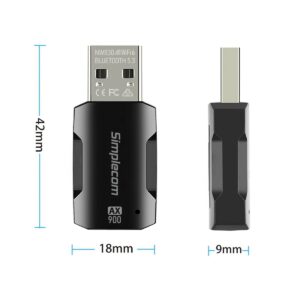 Simplecom NW830 Wi-Fi 6 and Bluetooth 5.3 Combo USB