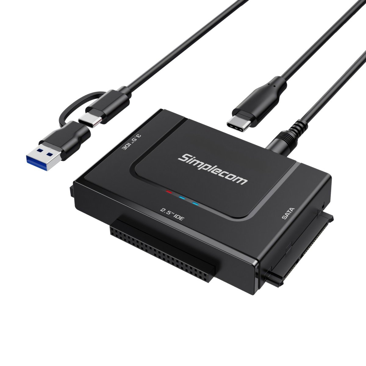 HXSI-SA492C.jpg Simplecom SA492C SuperSpeed USB to 2.5", 3.5" & 5.25"
