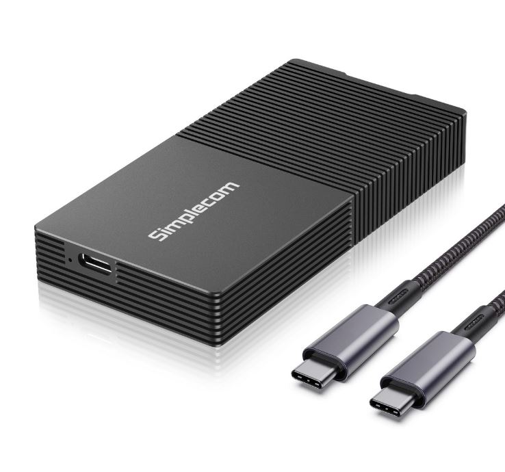 HXSI-SE640.jpg Simplecom SE640 USB4 to NVMe M.2 SSD USB-C Enclosure