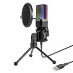 Simplecom UM650 USB Cardioid Condenser Microphone Gaming RGB Lights