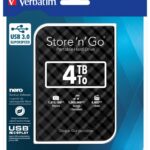 Verbatim 53223 4TB 2.5" USB 3.0 Black Store'n'Go HDD