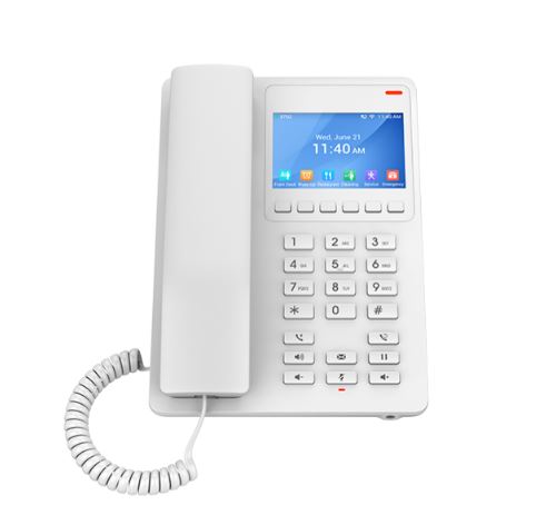 IPG-GHP630W.jpg Grandstream GHP630W Desktop Hotel Phone, 3.5" Color LCD, PoE
