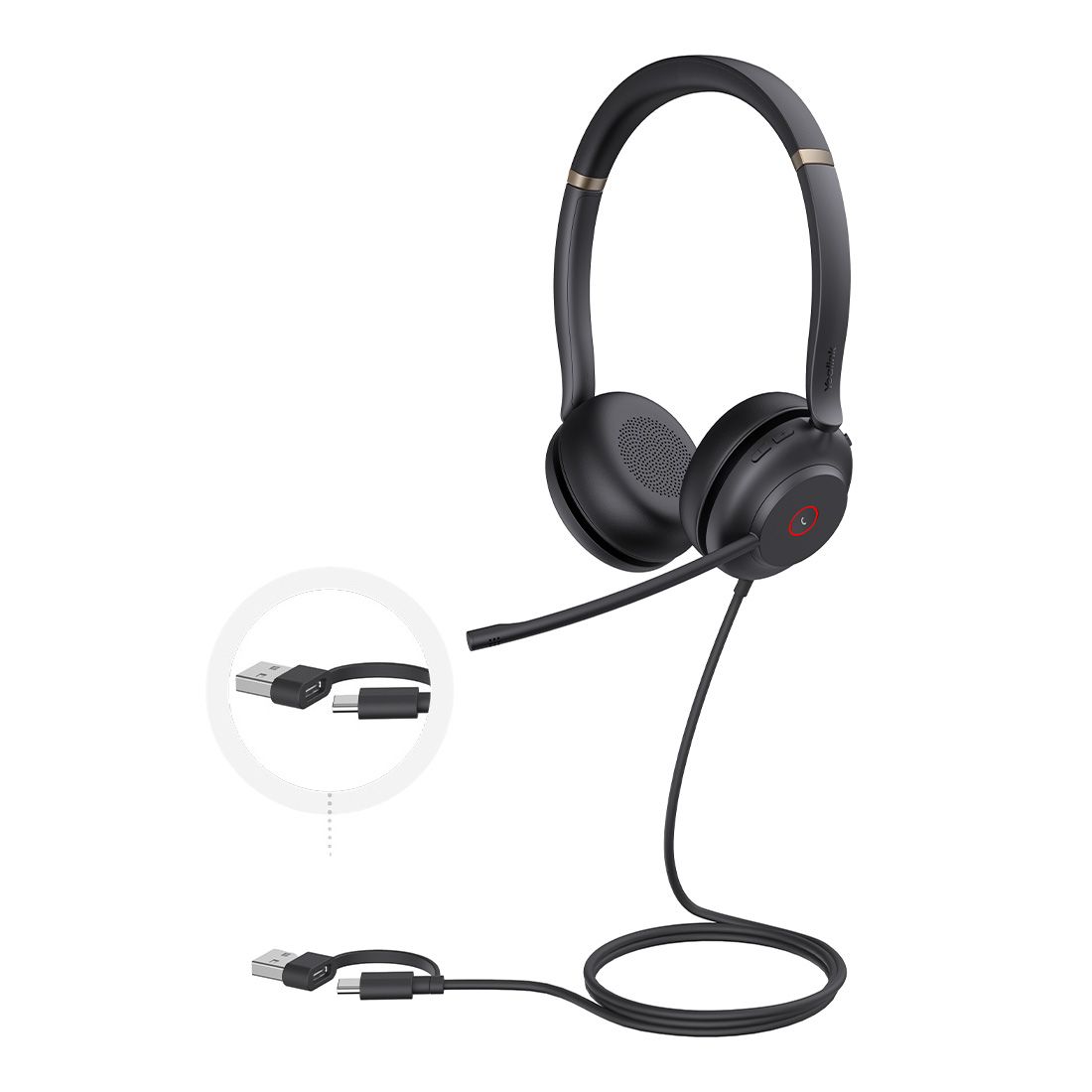 IPY-UH37-D-UC-CA.jpg Yealink UH37-D-UC-C/A UH37 Dual USB-C/A USB Wired Headset