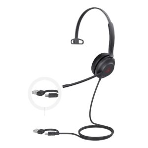 Yealink UH37-M-UC-C/A UH37 Mono USB Wired Headset
