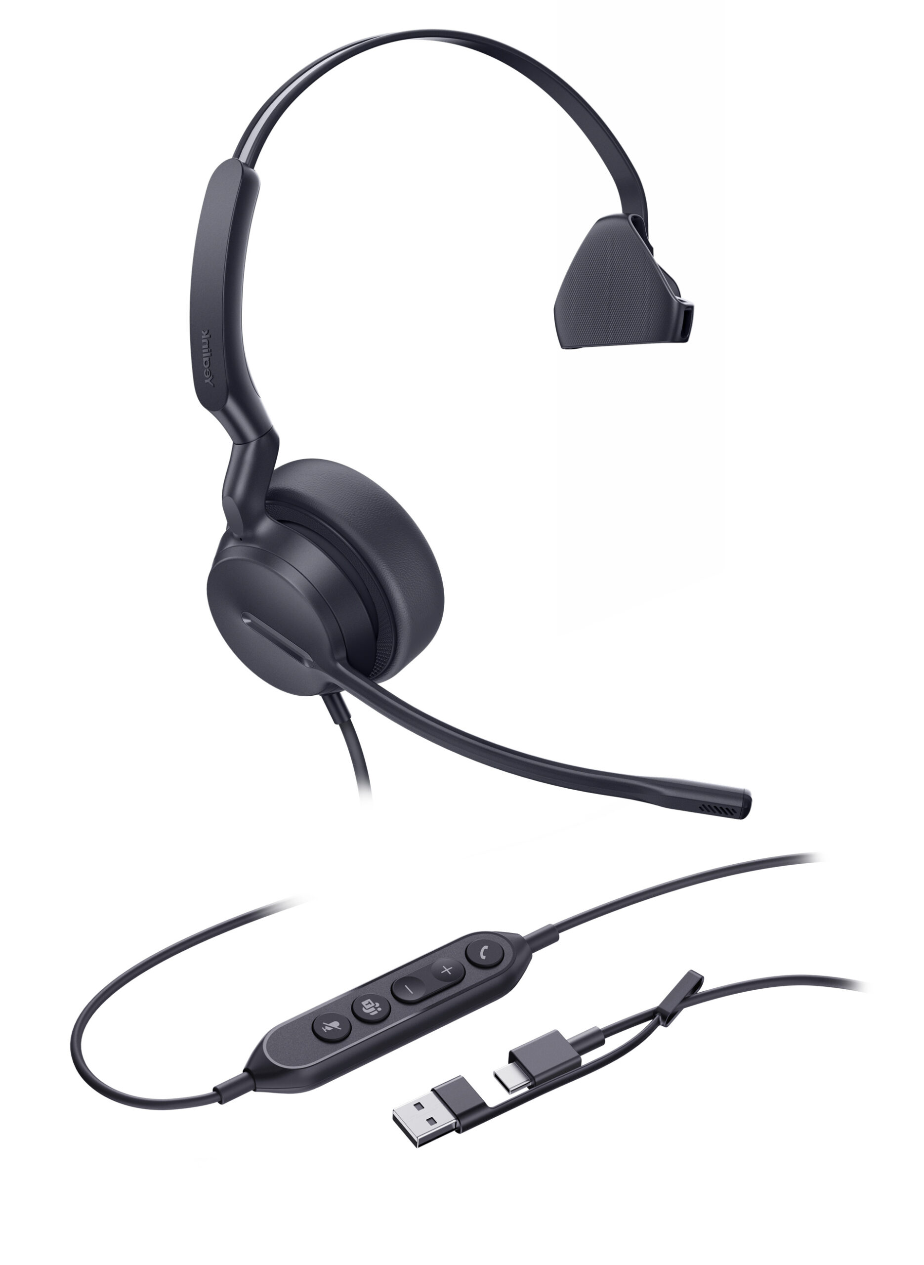 IPY-UH42-M-UC-CA.jpg Yealink UH42-M-UC-C/A YealinkUH42 Mono UC USB-C/A USB Wired Headset