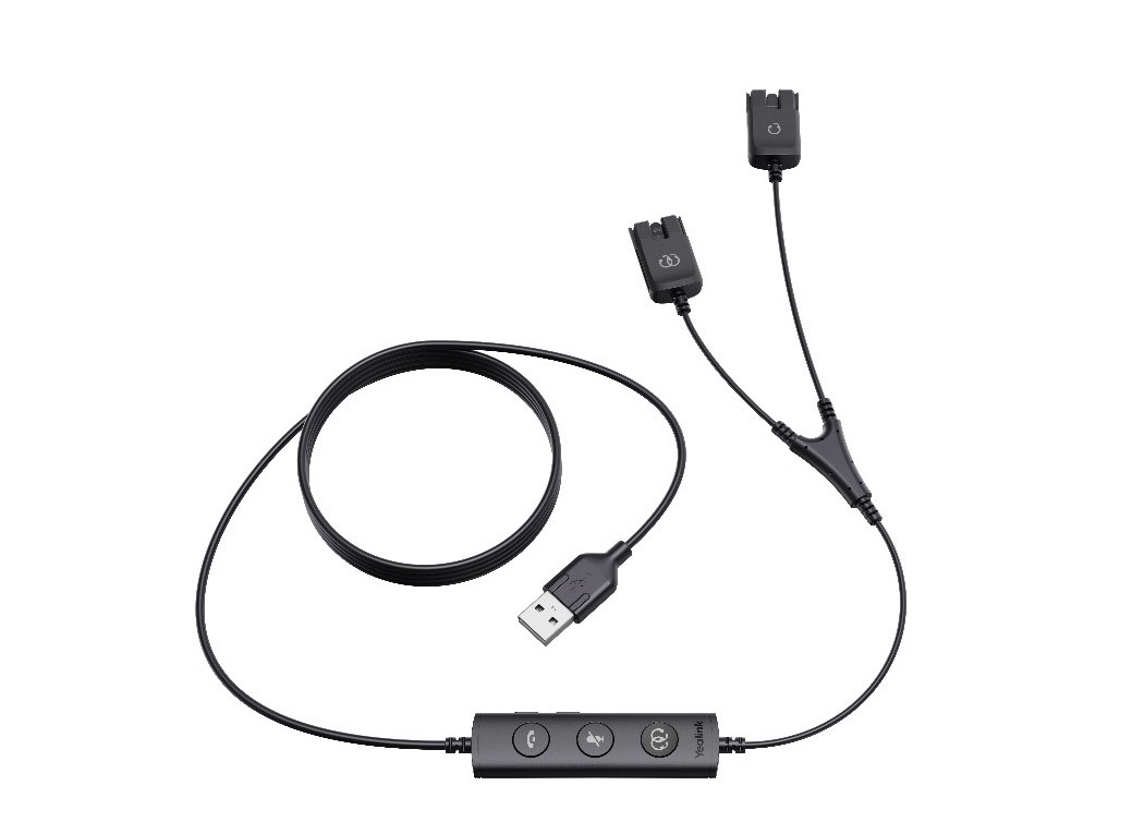 IPY-USB-QD-CORD.jpg Yealink USB/QD-TC-1ps USB/QD Trainer Cable(1PCS), Y Cable - USB/QD