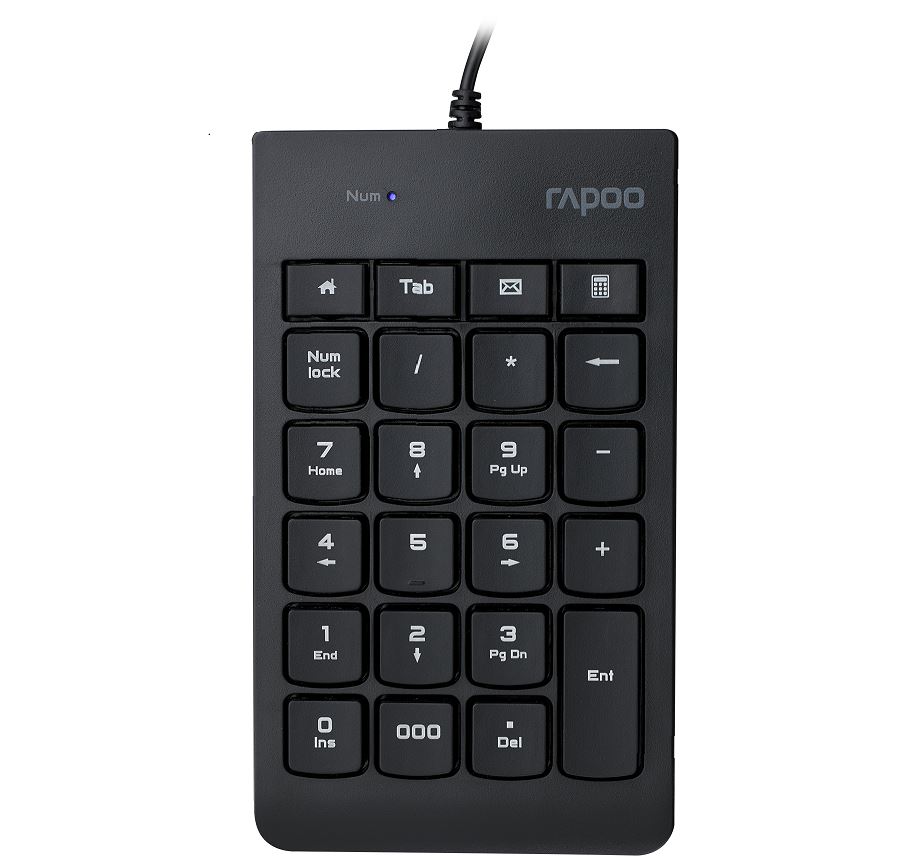 KBRP-K10.jpg Rapoo K10 Wired Numeric NumberPad Keyboard - Spill Resistant