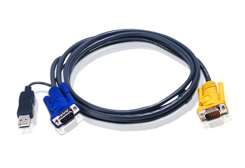 KVA-2L-5202UP.jpg Aten 2L-5202UP KVM Cable 1.8m with 3 in 1