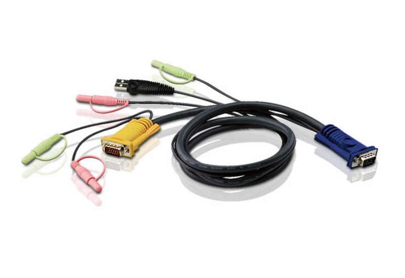 KVA-2L-5302U.jpg Aten 2L-5302U KVM Cable 1.8m with VGA, USB &