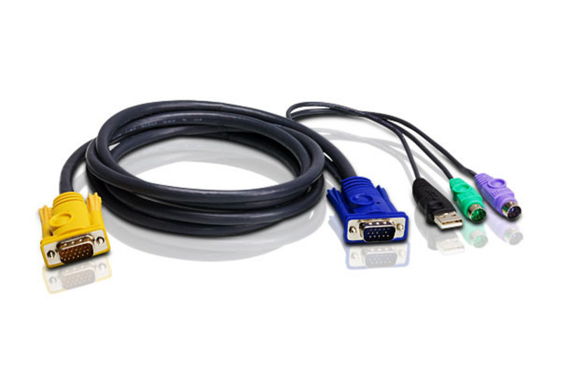 KVA-2L-5303UP.jpg Aten 2L-5303UP KVM Cable 3m with USB & PS/2