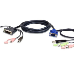 Aten 2L-7DX3U KVM Cable 3m with VGA, USB &