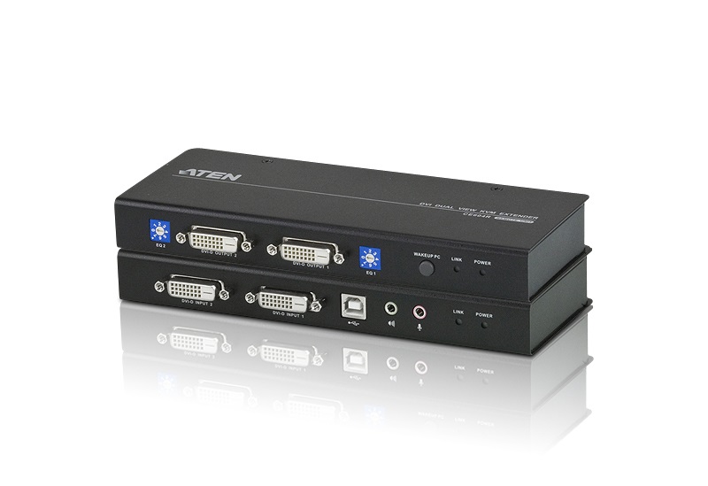 KVA-CE-604.jpg Aten CE604-AT-U DVI Dual View KVM Extender with Audio