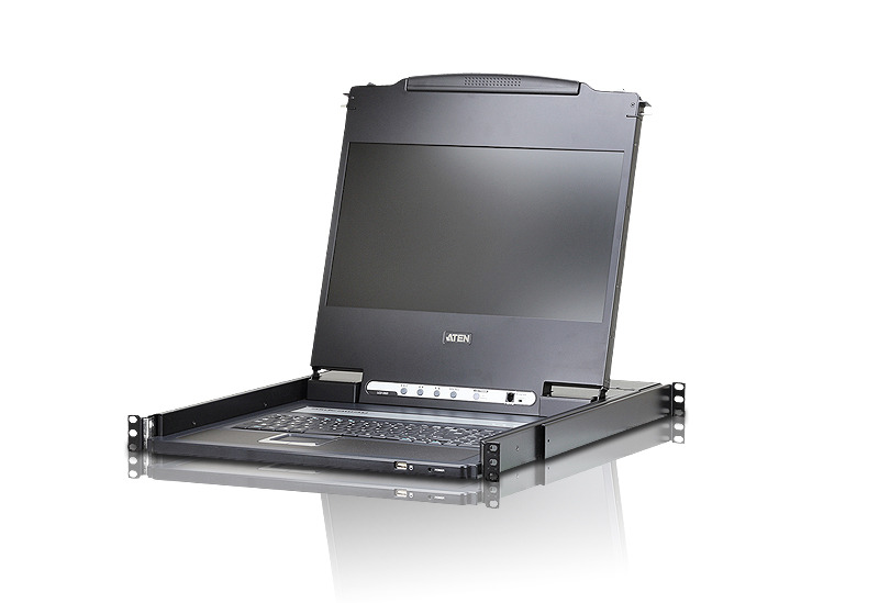 KVA-CL-6700MW.jpg Aten CL6700MW-ATA-AU Rackmount Single Rail LCD Console VGA