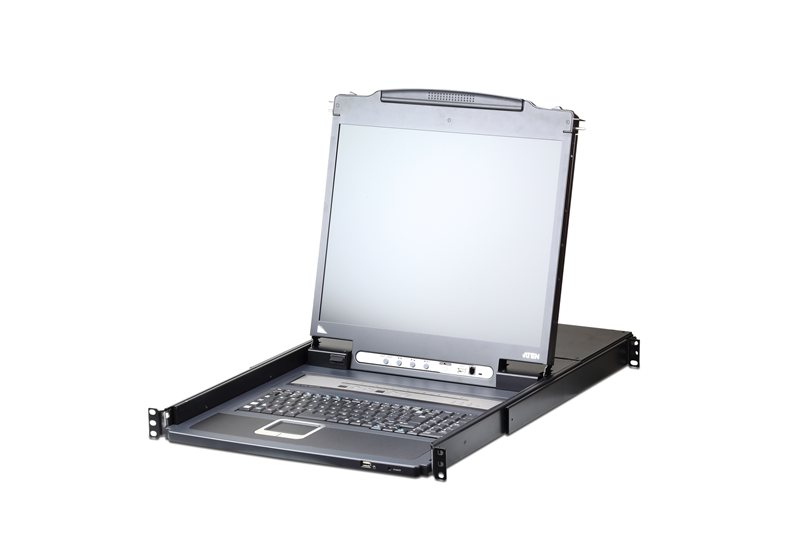 KVA-CL5708IN.png Aten CL5708IN-ATA-AU Rackmount KVM Switch Over IP Single Rail