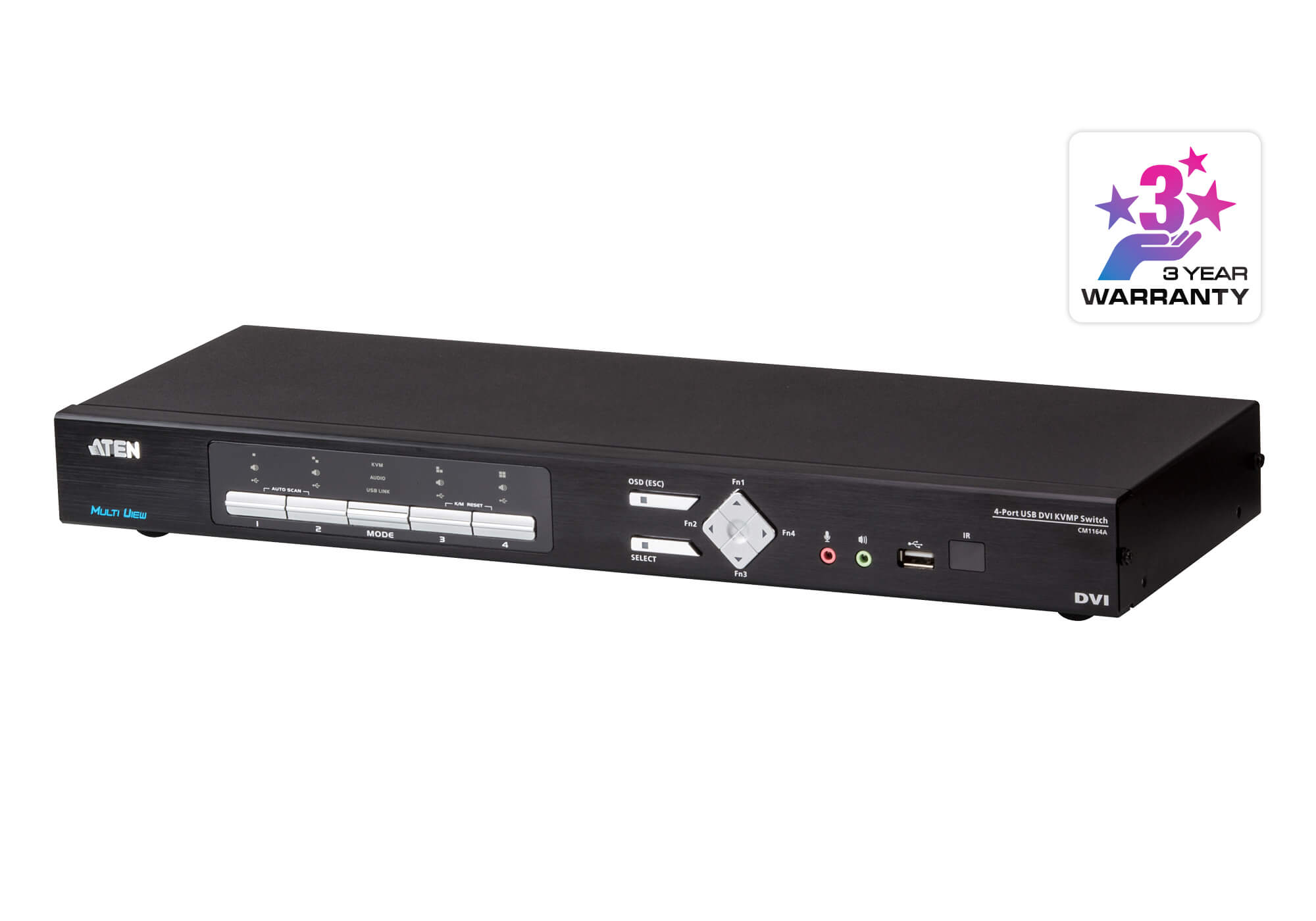 KVA-CM1164A.jpg Aten CM1164A-AT-U 4-Port DVI Multi-View KVMP Switch
