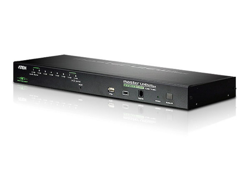 KVA-CS-1708IP.jpg Aten CS1708I-AT-U 8 Port Rackmount USB-PS/2 VGA KVMP Over