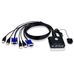 Aten CS22U-AT Compact KVM Switch 2 Port Single Display