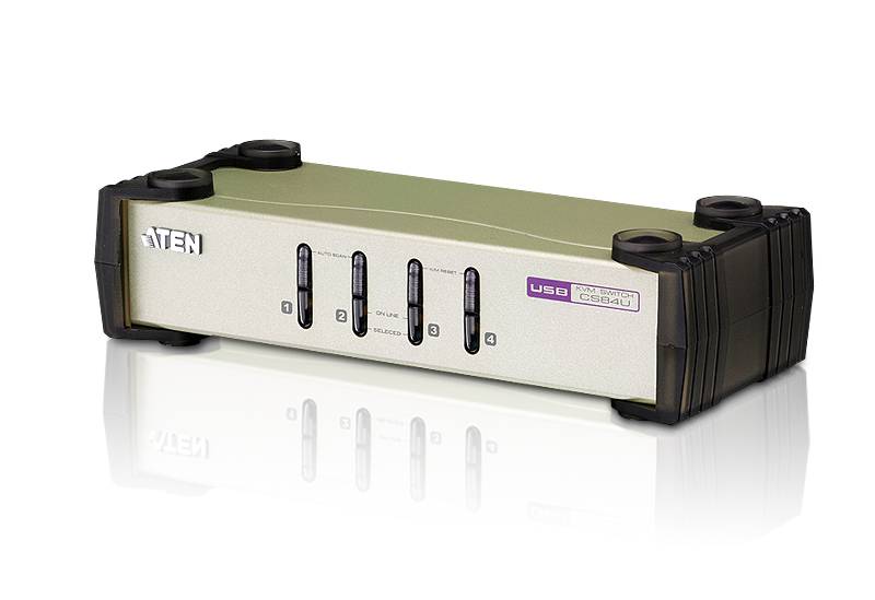 KVA-CS-84U.jpg Aten CS84U-AT Desktop KVM Switch 4 Port Single Display