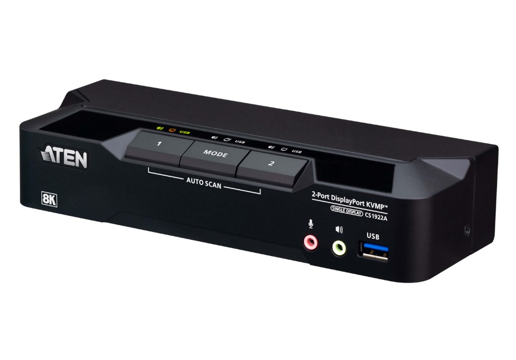 KVA-CS1922A-AT-U.jpg Aten CS1922A-AT-U 2-Port USB 3.0 8K DisplayPort KVMP™ Switch