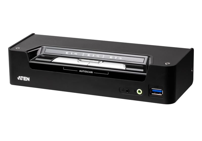 KVA-CS1953.png Aten CS1953-AT-U 3-Port USB-C DisplayPort Hybrid KVMP Switch