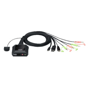 Aten CS52DP-AT 2-Port USB-C DisplayPort Hybrid Cable KVM Switch
