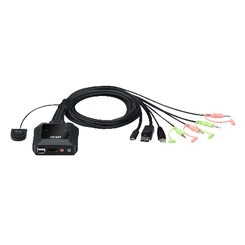 KVA-CS52DP.jpg Aten CS52DP-AT 2-Port USB-C DisplayPort Hybrid Cable KVM Switch