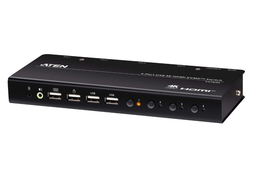 KVA-CS784H-AT-U.jpg Aten CS784H-AT-U 4-Port USB 4K HDMI KVMP™ Switch (Cables