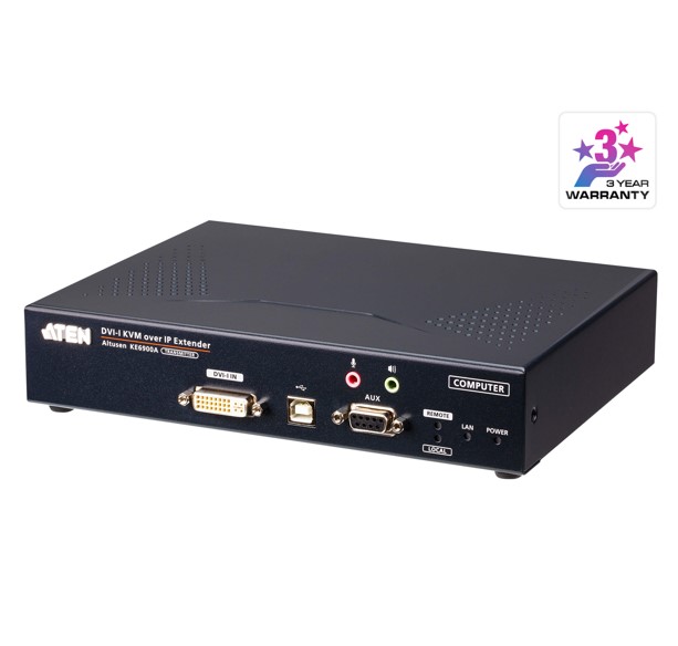KVA-KE6900AT-AX-U.jpg Aten KE6900AT-AX-U DVI Single Display KVM over IP Transmitter