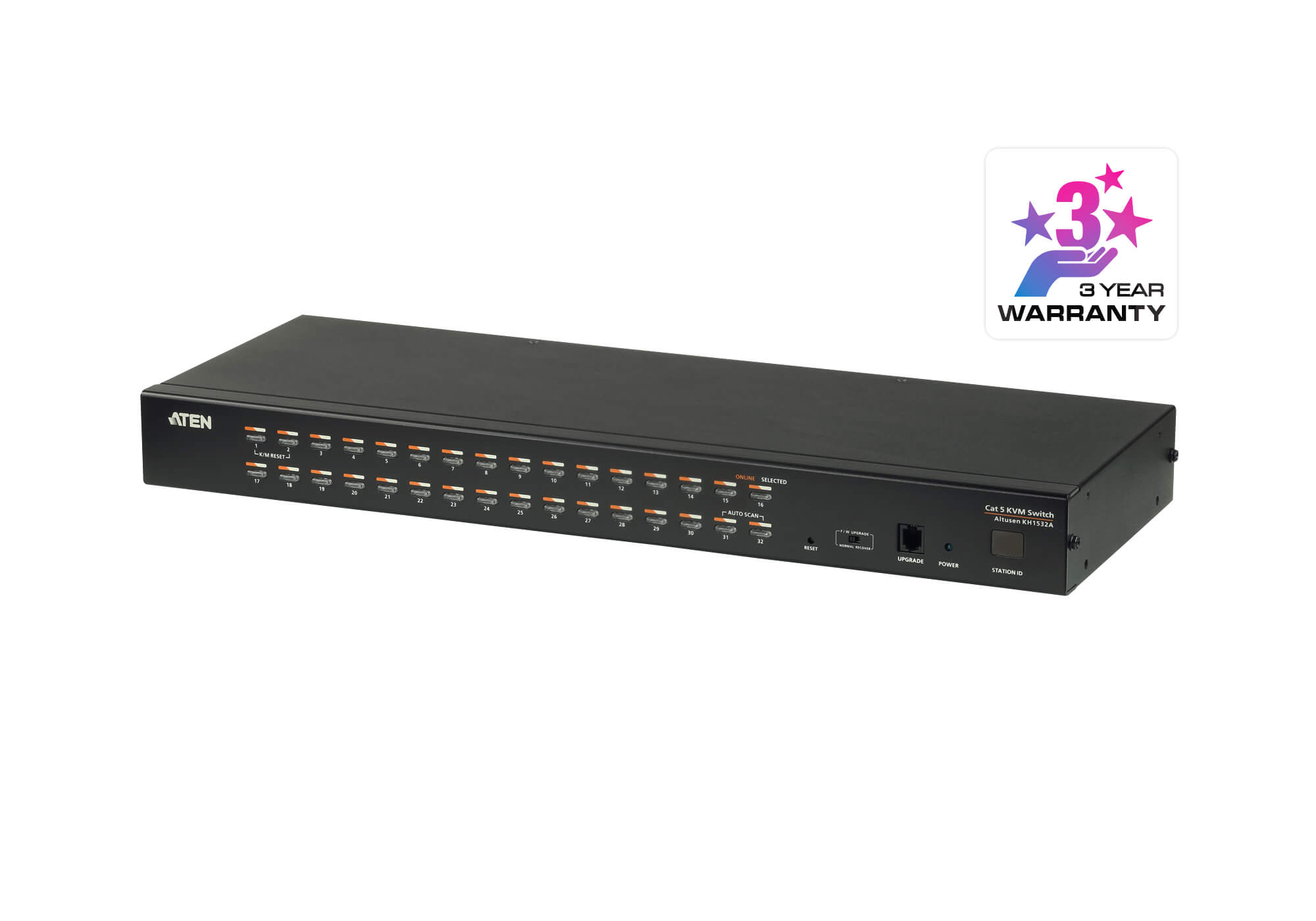 KVA-KH1532A.jpg Aten KH1532A-AX-U Rackmount KVM Switch 1 Console 32 Port