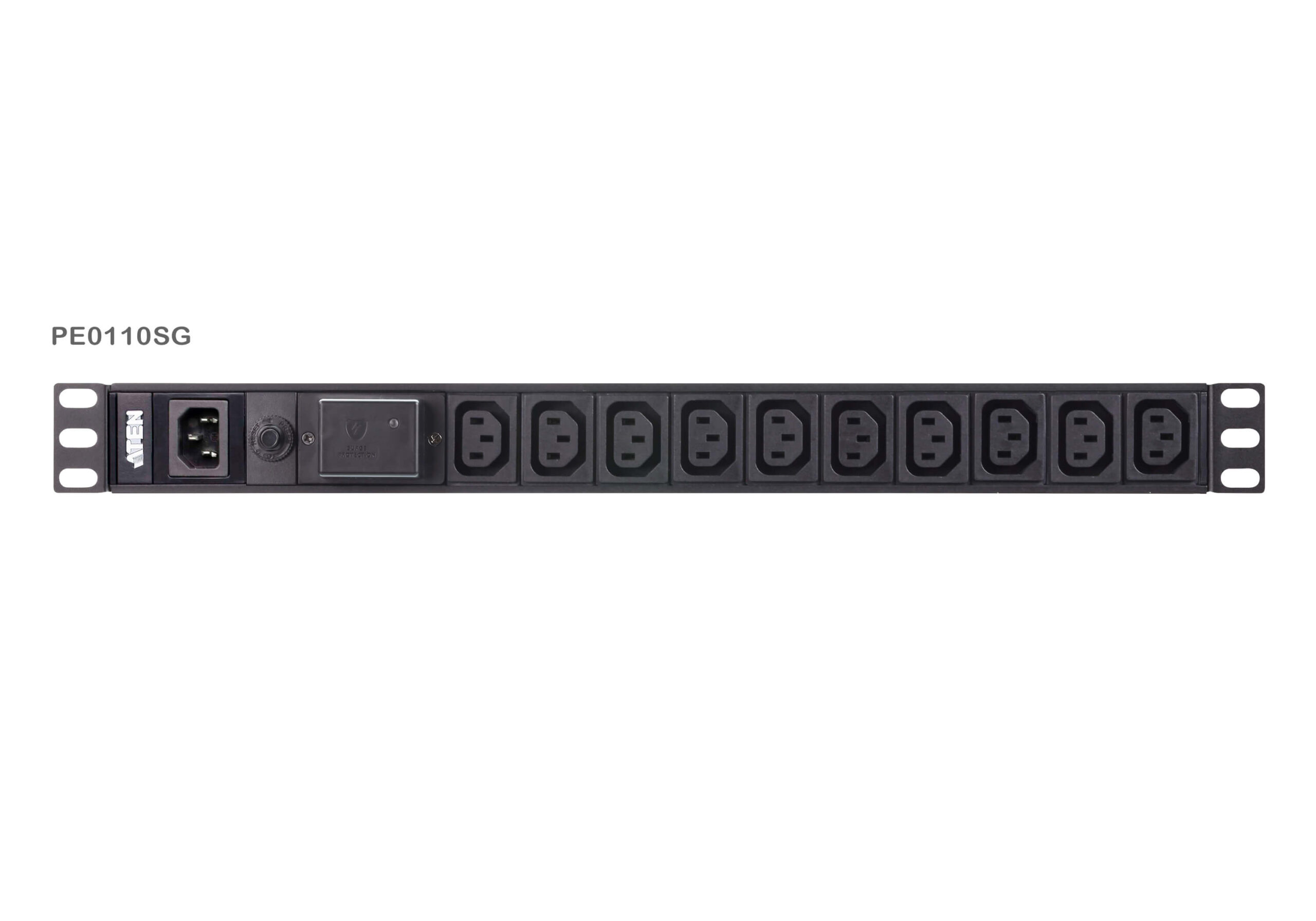 KVA-PE0110SG.jpg Aten PE0110SG-AT-G 10 Port 1U Basic PDU with Surge