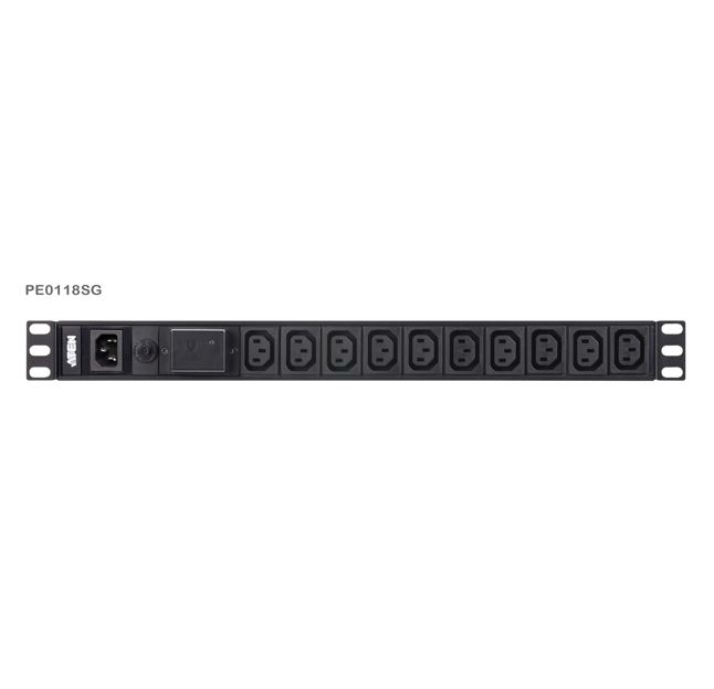 KVA-PE0118SG.jpg Aten PE0118SG-AT-G 1U Basic PDU 10x Outlets with Surge