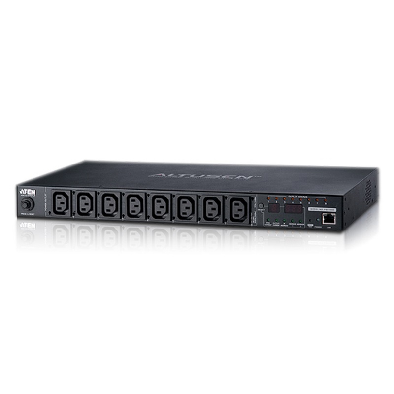 KVA-PE6108.jpg Aten PE6108G-ATB-G 15A/10A 8-Outlet 1U Metered & Switched eco