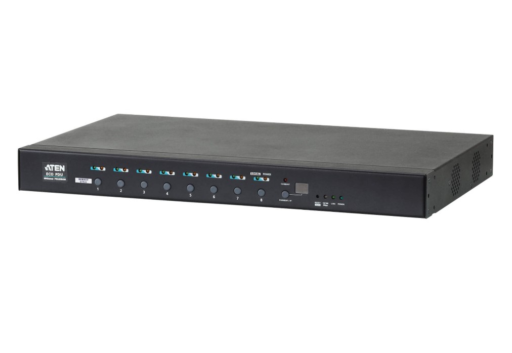 KVA-PE6208AV-ATB-G.jpg Aten PE6208AV-ATB-G 16A 8-Outlet 1U Metered & Switched eco