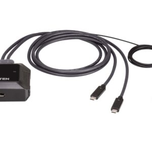 Aten US3312-AT 2-Port 4K DisplayPort USB-C Cable KVM Switch