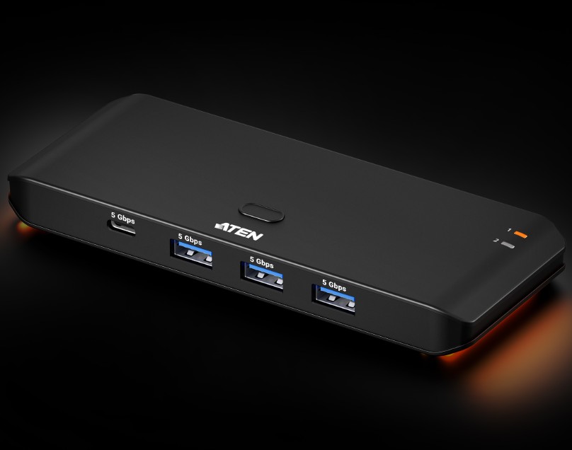 KVA-US5324-AT.jpg Aten US5324-AT Essential 2x4 USB 3.2 Gen 1 Sharing
