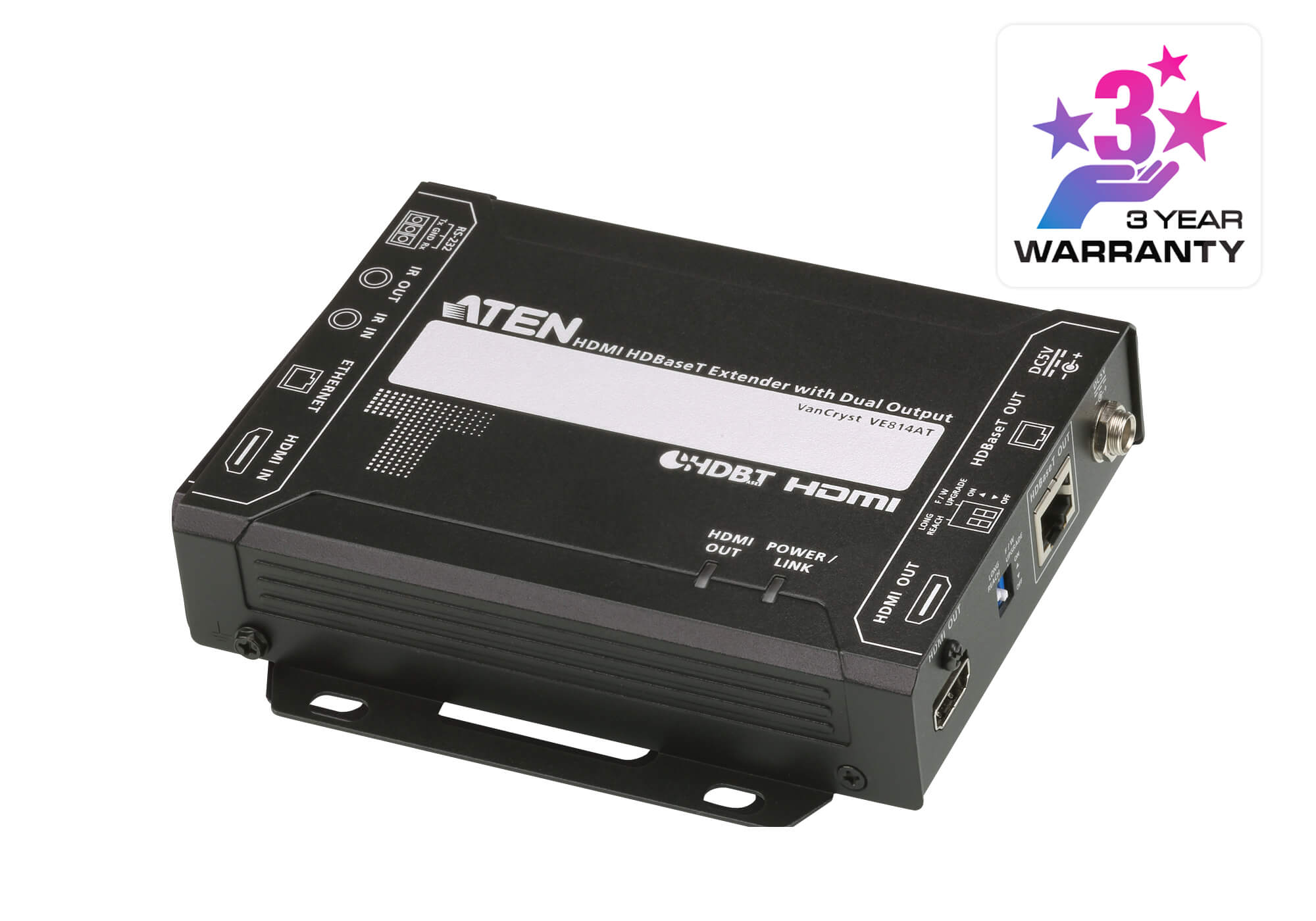 KVA-VE814AT.jpg Aten VE814AT-ATA-U HDMI HDBaseT Transmitter with Dual 4K Output