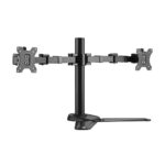Brateck LDT33-T024 Dual Free Standing Monitors Affordable Steel Articulating